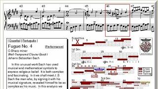 J.S. Bach - Fugue in C# Minor Animated Analysis & Score - The Well-Tempered Clavier Book I