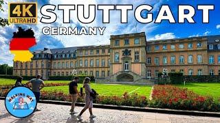 Stuttgart Germany Walking Tour EURO 2024 vibes with Relaxing Music - 4K 60fps