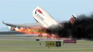 British Airways Boeing 747-400 Emergency Return After Takeoff  Realistic X-Plane 11 Simulation