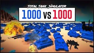 Total Tank Simulator Gameplay  1000 vs 1000 Sandbox - Heavy Tanks