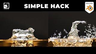 Simple Hack for Better Crown Splash Simulation with Blender 3D