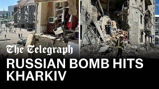 Ukraine At least three dead in Russian bomb attack on Kharkiv residential building