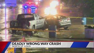 One killed in wrong-way crash in north St. Louis