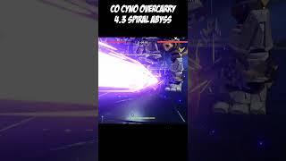 CYNO OVERCARRY 4.3 SPIRAL ABYSS  Genshin Impact #abyss #genshin #cyno #chevreuse #shorts