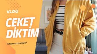 Bomber Ceket Diktim  Tüm Detaylar  Vlog  Tom Jacket