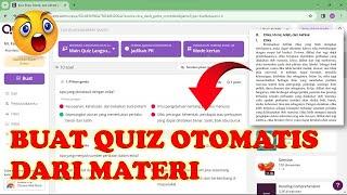 CARA CEPAT BUAT QUIZ OTOMATIS PAKAI AI DENGAN UPLOAD MATERI