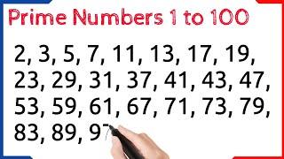 Prime Numbers Between 1 and 100  Prime Numbers 1 to 100  1 to 100 prime Numbers
