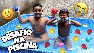 DESAFIO NA PISCINA COM BEXIGAS