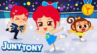 Figure Skating   Glide Across the Shiny Ice  Ice Skating Song  Sports Song for Kids  JunyTony