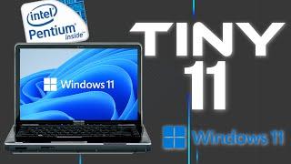 Tiny11 Windows 11 on a Pentium Laptop Toshiba Satellite 505