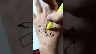 DIY Tattoo Temporary Pikachu by Pens