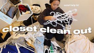 decluttering my ENTIRE wardrobe  extreme closet clean out & organization ideas