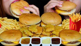 ASMR MCDONALDS FEAST CHEESEBURGERS CHICKEN MCNUGGETS FRIES MCCHICKEN FILET O FISH *BIG BITES*