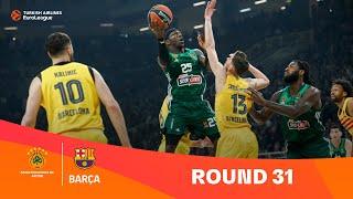 Panathinaikos AKTOR Athens-FC Barcelona  Round 31 Highlights  2023-24 Turkish Airlines EuroLeague