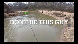 Dont be this guy Are the white bass in the creeks yet?