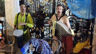 Foreigners dancing and singing on Hare Rama Hare Krishna in mathura