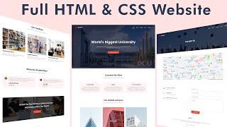 How To Make Website Using HTML & CSS  Full Responsive Multi Page Website Design Step by Step
