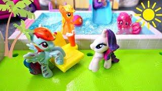 My Little Pony Beach and Pool Party Vacation Part 1  Mommy Etc
