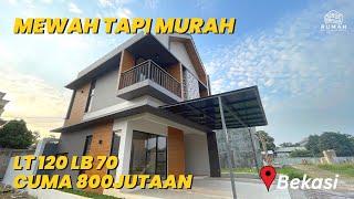 RUMAH MEWAH MODERN TROPIS 2 LANTAI DI BEKASI 800JUTAAN DPNYA 0%