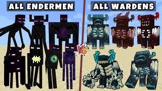 All Endermen vs All Wardens - Mutant & Titan Warden vs Mutant Titan Endermen