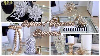 DIY ESFERAS DECORATIVAS ELEGANTES  5 ESTILOS PARA DECORAR LAS MESAS DE TU SALA #centrosdemesa