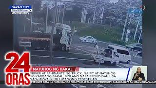 Driver at pahinante ng truck naipit at natuhog ng kargang bakal 24 Oras