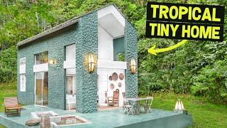 TROPICAL ALL-GREEN TINY HOME DEEP IN THE JUNGLE Full Airbnb Tour