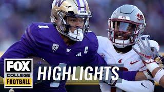 Washington State Cougars vs. No. 4 Washington Huskies Highlights  CFB on FOX