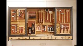 Hand Tool Cabinet French cleat Picture frame tool holders Shop organisation