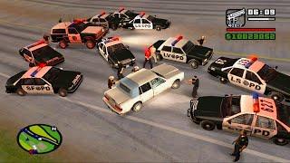 The Biggest Police Chase in GTA San Andreas - 100 Cops vs 1 Car