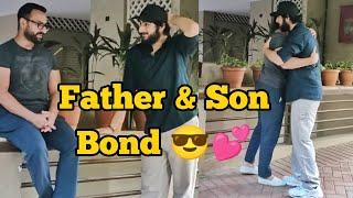 Saif Ali Khan with Son Ibrahim Ali Khan Having a Talk 