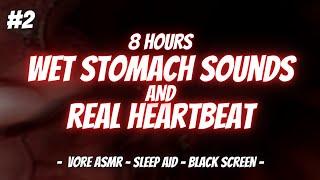 8 Hours of Wet Stomach Sounds and Heartbeat Vore ASMR Sleep Aid Black Screen & No Ads
