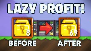 LAZY PROFIT in Growtopia 2021 How to get RICH FAST in Growtopia INSANE PROFIT