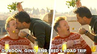 Gino DAcampo Kisses Gordon Ramsay  Gordon Gino and Freds Road Trip
