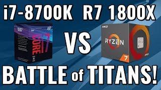 i7-8700K vs Ryzen 7 1800X Comparison  Benchmarks Gaming FPS Tests  GTX 1080