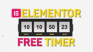 Elementor Countdown Timer Widget Free  Elementor Tips and Tricks