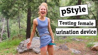 Testing the PSTYLE Female Urination Device How to pee Standing Up