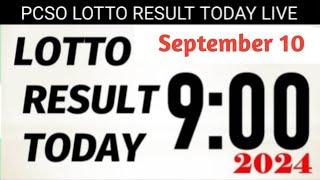 Live Lotto Result Today 9pm draw September 10 2024 Swertres Ez2 PCSO