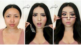 I followed VIRAL ASIAN MAKEUP TRANSFORMATIONS