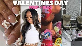 PREP WME FOR VALENTINE’S DAY + VLOG ᥫ᭡ hair + nails + shopping + gifts + date night
