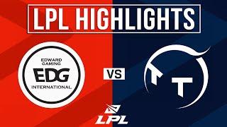 EDG vs TT Highlights ALL GAMES  LPL 2024 Summer  Edward Gaming Up vs TT Gaming