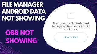 File Manager Android Data Not Showing  Android 11 How To Access Android Folder