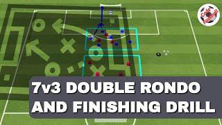 7v3 double rondo and finishing exercise