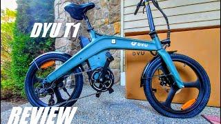 REVIEW DYU T1 Folding Electric Bike - Sleek Design Torque Assisted E-Bike