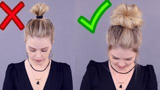 КРАСИВЫЙ ОБЪЕМНЫЙ ПУЧОК ВМЕСТО ОБЫЧНОЙ ГУЛЬКИ  ПУЧОК ИЗ ТИК ТОКА  MESSY BUN HAIR TUTORIAL