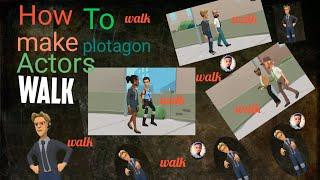 How to make plotagon charactersactors walk 2021.