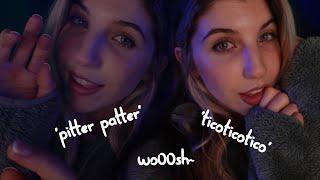 ASMR Verbal Rainstorm️  ‘TicoTico’ ‘Swoosh’ Hand Movements Fluffy Jacket etc.