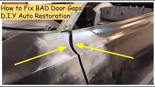 How to Fix  BAD Door  Panel Gaps & Metal Finish -  DIY Auto Resoration