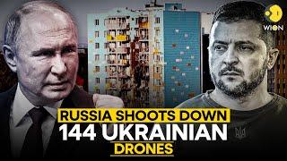 Russia-Ukraine War Russia shoots down 144 Ukrainian drones launched overnight  WION Originals