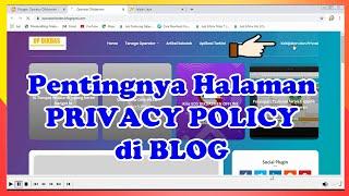 Cara Buat Privacy Policy di Blogger Mudah Terbaru 2020